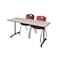 Kobe Rectangle Mobile table, 66" W, 29" H, Laminate Top, Maple MKTRCC6624PL47BY - alternate 1